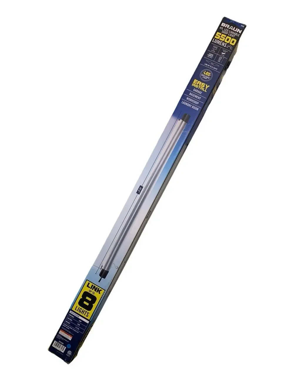 BRAUN 4 ft Led Linkable Shop Light 5500 Lumens, White 59506